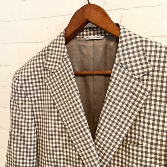 Canali Grey and White Houndstooth Blazer - Picture 5 of 16